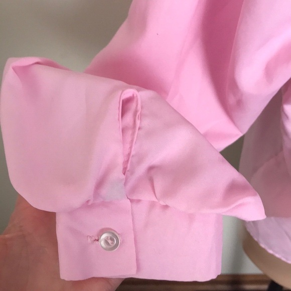 Vintage Lace Dainty Collar Pink Button Down Top - Picture 5 of 6